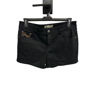 Hydrant Premium Denim Co Black Embellished Pocket Shorts Size 14 Trendy Casual